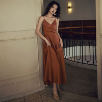 Fashion women elegant Spaghetti Strap formal dress new arrival sexy vintage classical high quality backless beach a-line dress