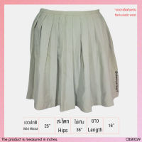 USED - Gray Pleated Skort | กระโปรงสั้นสีเทา กระโปรงกางเกง เอวปกติ กระโปรงพลีท ทรงใหญ่ สีพื้น มือสอง