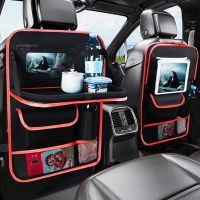 hotx 【cw】 Car Accessories Seats Organizer w/Tray Tablet Holder/ Multi-Pocket Storage Automobiles Interior Stowing Tidying