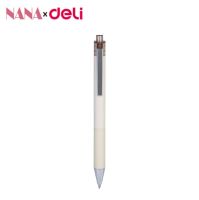 NANA ปากกาเจลแห้งไว ปากกาหมึกเจล ปากกาเจล แบบกด 0.5มม. หมึกดำ เปลี่ยนไส้ได้ 3ด้าม 5ด้าม ปากกากด ปากกาลูกลื่น ส่งแบบสุ่มสี