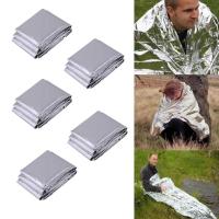 5Pcs rescue emergent blanket survive thermal tent mylar lifesave first aid kit treatment camp warm heat dry keep foil bushcraft outdoor hike Hypotherm