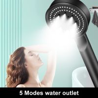 Bathroom Shower Head High Pressure 5 Modes Adjustable Shower Head Black/Silver/Grey Water Saving Showerhead Bathroom Accessories Showerheads