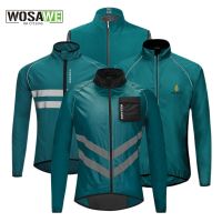 WOSAWE Mens Cycling Jacket High Visibility MultiFunction Jersey Road MTB Bike Bicycle Windproof Quick Dry Rain Coat Windbreaker