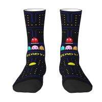 【LZ】☁┅▪  Mens Arcade Game Pacmans Crew Dress Socks Impressão 3D Quente Confortável Unisex Console FC Diversão