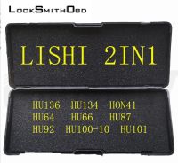 LOCKSMITHOBD ช่างทำกุญแจของแท้ LISHI 2 In 1เครื่องมือ HU136 HU134 HU58 HU64 HU66 HU83 HU87 HU92 HU101 HU100