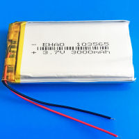 3.7V 3000mAh 103565 lipo polymer lithium Rechargeable s for GPS Tablet PC PAD PDA Laptop speaker recorder