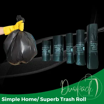 Trash Bag Per Roll, thick and strong for everyday use. Available in Small  Medium Large XL XXL sizes for Garbage Waste Disposal. Heavy Duty. Basura  Makapal.