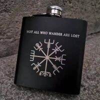 【LZ】♚☞♀  Frasco portátil Steeless Hip garrafa de bolso inspirado por Vegvisir Viking vinho e álcool 6oz