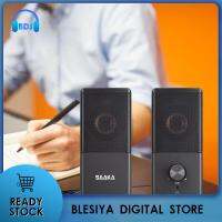 Blesiya 2ชิ้นโต๊ะคอมพิวเตอร์ลำโพง USB ขับเคลื่อนแบบมีสายสำหรับแล็ปท็อปและโน้ตบุ๊คการเดินทาง