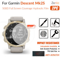 Zenia 2PCS HD ตัวป้องกันขอบโค้งแบบเต็มหน้าจอฟิล์มสำหรับ Garmin Descent Mk2S สมาร์ทนาฬิกา HD 9H ล่องหนไม่แตกหักที่มองไม่เห็น TPU Soft ฟิล์มป้องกันฟิล์มป้องกันการระเบิดป้องกันรอยขีดข่วนฟิล์ม