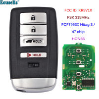 Oibwye 3 + 1/4ปุ่ม FSK 315MHz PCF7953X HITAG 3 /47ชิปกุญแจรีโมตอัจฉริยะ (SUV) สำหรับ Acura เอ็มดีเอ็กซ์อาร์ดีเอ็กซ์2014-2020 FCC ID: HON66 KR5V1X