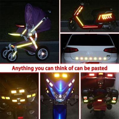 【CW】 New 5cm x 100cm reflective bicycle tape Safety Warning Car Decoration Reflective protective strip film car