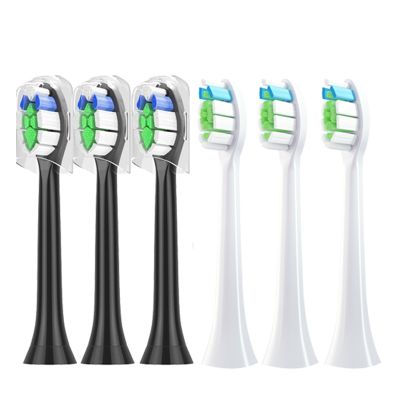 ◐❏▫ 3Pcs Replacement Brush Heads for Philips HX6064 HX6930 HX6730 Sonic Electric Toothbrush Vacuum Soft DuPont Bristle Nozzles