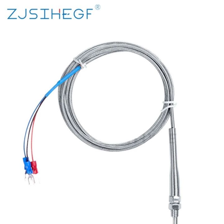 2m-stainless-steel-rtd-pt100-temperature-sensor-probe-thermal-thermocouple-tester-detector-m8-thread-industrial-sensor