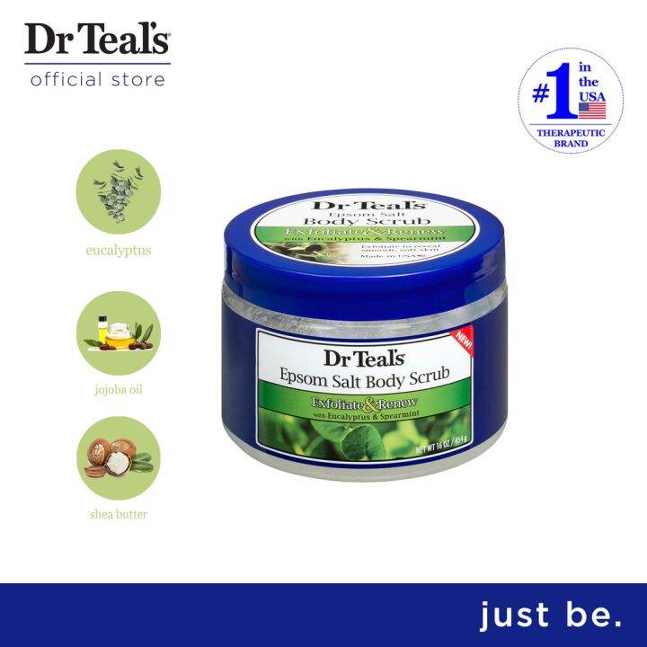 Dr Teal S Exfoliate And Epsom Salt Body Scrub With Eucalyptus And Spearmint 454g Lazada Ph