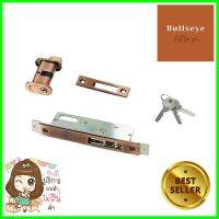 กุญแจบานเลื่อน ISEO 498AC สีทองแดงรมดำFLUSH HANDLE LOCKSET ISEO 498AC ANTIQUE COPPER **ราคาดีที่สุด**