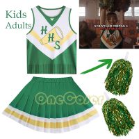 （NEW）2022 TV Stranger Things Season 4 Chrissy Cunningham Cheerleader Cosplay Costume Props Hawkins High School Lucas Sinclair Dress