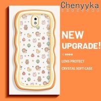 Chenyyka J7ปลอกสำหรับ Samsung โปร J7 2017 J7 2018เคสการ์ตูนสัตว์น้อยผลไม้ดีไซน์ใหม่ขอบคลื่นโปร่งใสลายกล้องถ่ายรูปเคสมือถือกันกระแทกแบบใสนุ่มเรียบง่ายปลอกป้องกันอ่อนโยน