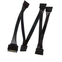 WEIWENGMALL เครื่องกระจายกำลังไฟฟ้า PC เซิร์ฟเวอร์ Molex สายไฟสายเคเบิลเครื่องแปลงอุปกรณ์จ่ายไฟสายที่แยกสายไฟอะแดปเตอร์ SATA สายไฟต่อขยาย1ตัวผู้ไป5ตัวเมีย1ถึง5 SATA