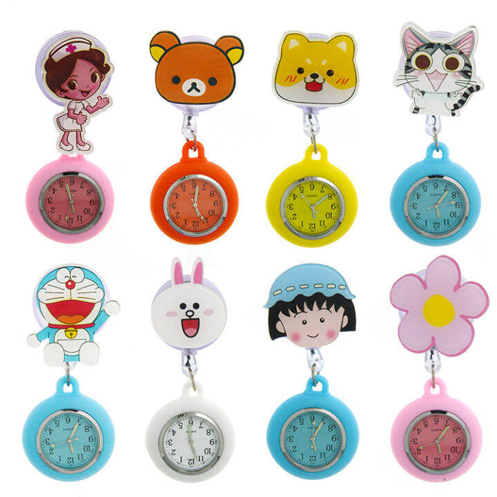 CW】 Stretchable Nurse's Watch Cartoon Nursing Watch Chest Watch Color Dial Luminous Pointer CW】 Stretchable Nurse's Watch Cartoon Nursing Watch Chest Watch Color Dial Luminous Pointer