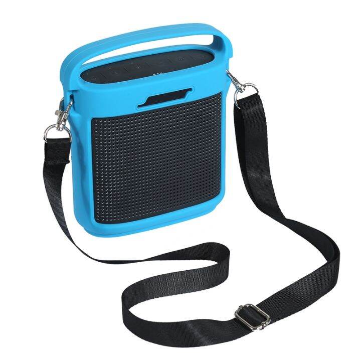 silicone-speaker-case-for-soundlink-color-ii-protective-sleeves-carabiner-shockproof-soft-cover-accessories