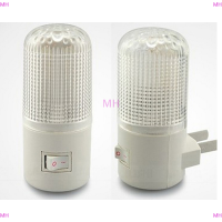 ?【Lowest price】MH 4 LED ติดผนังห้องนอนโคมไฟกลางคืน Licht Light plug หลอดไฟ AC 3W