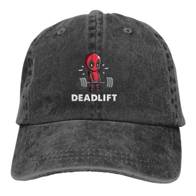2023 New Fashion Amazing Deadpool Deadlift Weightlifting Fashion Cowboy Cap Casual Baseball Cap Outdoor Fishing Sun Hat Mens And Womens Adjustable Unisex Golf Hats Washed Caps，Contact the seller for personalized customization of the logo