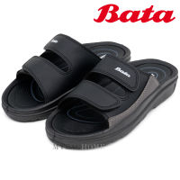 Bata รองเท้าแตะผู้ชายบาจา แบบสวม สีดำ 8616224