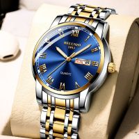 ZZOOI BELUSHI Top Brand Luxury Mens Watches Luminous Stainless Steel Watch Quartz Men Date Calendar Business Wristwatch reloj hombre