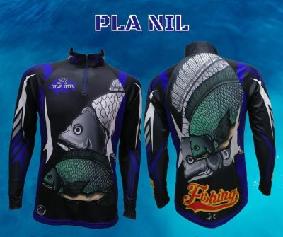 เสื้อตกปลา JK Thailand เสื้อกันยูวี ลาย PLA NIL ป้องกันรังสี UV 80% แห้งเร็ว