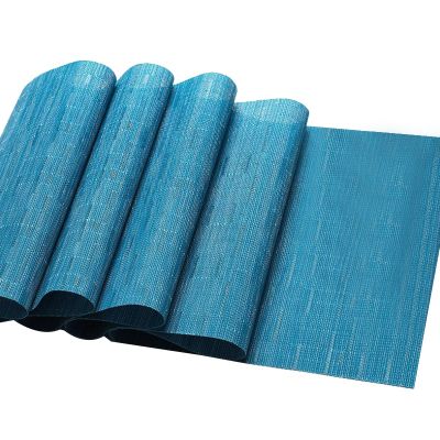Table Runner,Rectangular Bamboo Pattern Hotel Home Kitchen PVC Dining Table Runner Mat,12 x 71 Inch