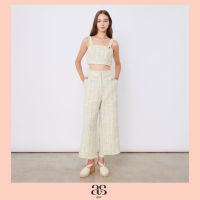 [asv ss23] Cayla Tweed Culotte Pants กางเกงผู้หญิง ขายาว ทรงคูลอต แต่งกระเป๋าหน้าและกระเป๋าหลัง ชายแต่งพู่ แต่งกระดุมทอง ผ้าทวีต