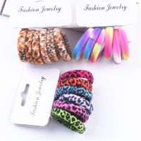 ✆✌ 6Pcs/Set High Elasticity Printed Scrunchie Women Girls Children Elastic Hair Rubber Bands Accessories Tie Hair Rope Ring Holder