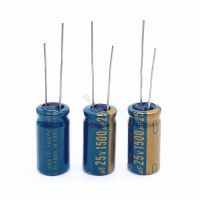 20pcs/lot 25V 1500UF Low ESR/Impedance high frequency aluminum electrolytic capacitor size 10*20 1500UF25V 20% Electrical Circuitry Parts