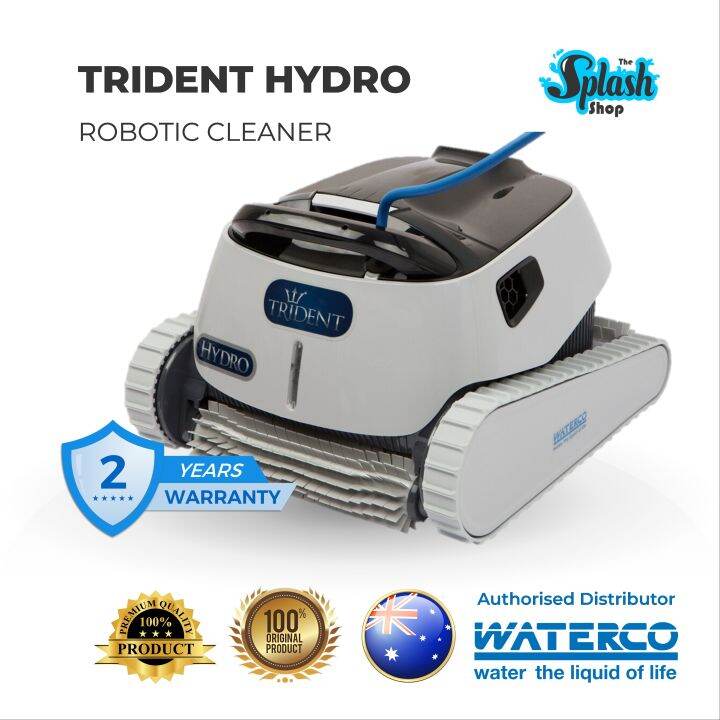 𝐒𝐏𝐋𝐀𝐒𝐇 Waterco Trident Hydro Swimming Pool Robotic Cleaner Lazada
