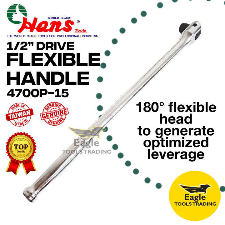 Hans 1/2" Drive Flexible Handle 470015 15 inch long Industrial