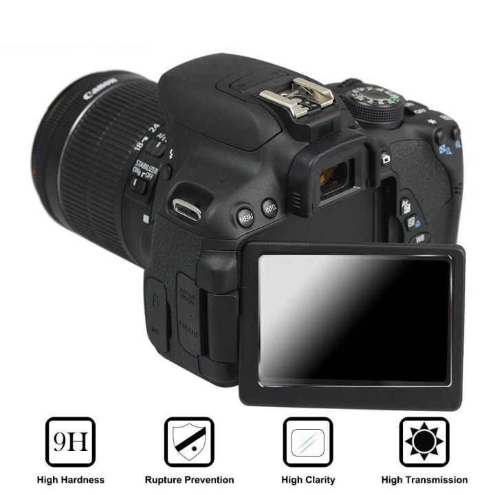 กล้อง-canon-eos-m6-2ชิ้น-ล็อต-m50-m2-m3-m5-m10-m100-m200กระจกเทมเปอร์ฟิล์มปกป้องป้องกันหน้าจอแสดงผลของกล้อง