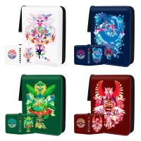 New 400PCS Pokemon Card Collection Binder PU Zipper 4 Grid Card Holder Album Anime Peripheral Children Toy Gift