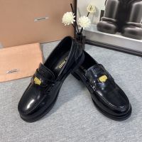 MM gold coin cow patent leather loafers casual womens shoes 1927