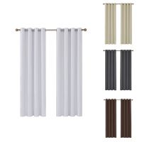 H1Set of 2 Blackout Curtains, Thermal Curtains, Opaque Curtains Room Curtain with Eyelets,108X52in (H x W)