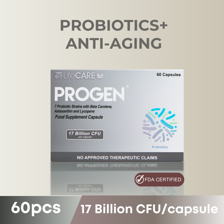 Progen Probiotic Supplement with Astaxanthin, Beta Carotene & Lycopene