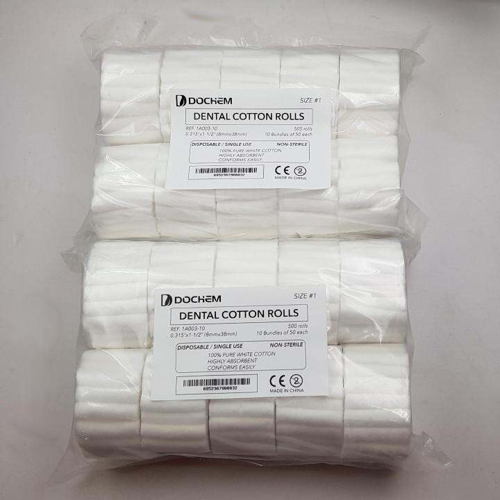 DOCHEM Dental Cotton Rolls Size 1 1000 Rolls Lazada PH