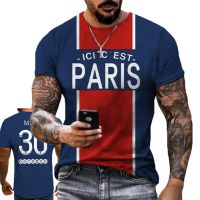 Mens T-Shirt Summer Paris Eiffel Tower Graphic 3D Print Short Sleeve Streetwear Jersey Clothing Oversize Male Top Retro Tee Man