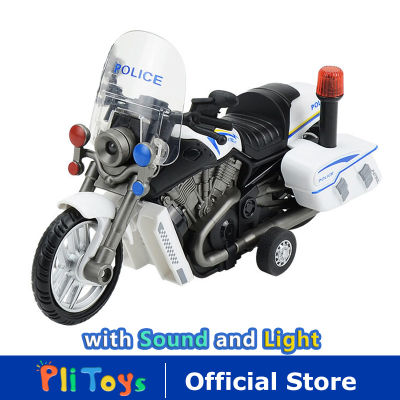 PliToys Police Motorcycle Toy with Sound and Light ，Police Car Toy for Kids Boys Birthday Gift