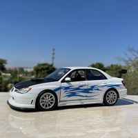 ยินดีต้อนรับ1:24 Subaru อิมเพรสซ่าเอสทีไอโลหะผสมแบบจำลองรถแข่ง Diecasts จำลองโลหะประสิทธิภาพโมเดลรถยนต์สปอร์ตของขวัญของเล่นเด็ก