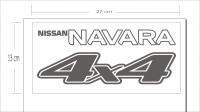 สติ๊กเกอร์ Navara 4x4 สีเทา