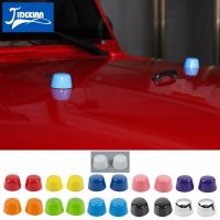 JIDIXIAN ABS Car Exterior Front Engine Hood Rubber Cap Decoration Cover Trim Sticker for Jeep Wrangler JK 2007-2017 Accessories