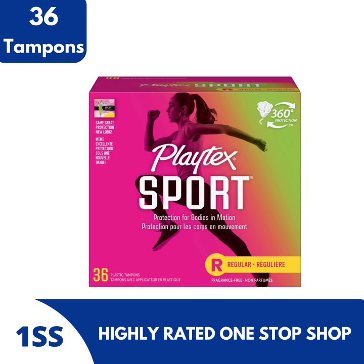 Playtex Sport Unscented Tampon, Regular Absorbency, 36 Tampons | Lazada PH