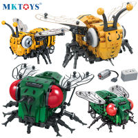 MKTOYS STEM Toys for Children Electronic Fly Bee Bricks Technical Insect Building Blocks MOC Constructor Gift for Kids