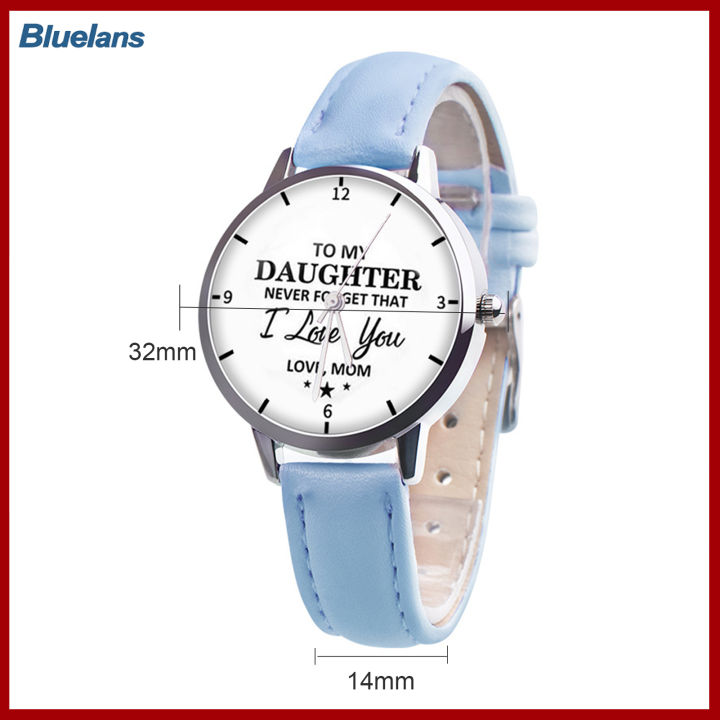 bluelans-นาฬิกาข้อมือสตรีแต่ละออกแบบพิเศษสายหนังเทียมเหมาะสำหรับนาฬิกาข้อมือสำหรับของขวัญ